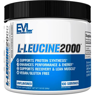 Evlution Nutrition L-Leucine Protein Synthesis & Recovery Vegan Gluten-Free - B08127QV5W