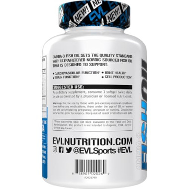 EVLution Nutrition Omega-3 Fish Oil Triple Strength - B073R1KL8V