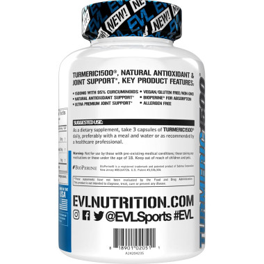 EVLution Nutrition Turmeric Curcumin - B07DLDX7RW