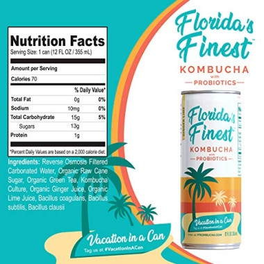Florida's Finest Kombucha Kombucha Probiotics - B07QZY16M7