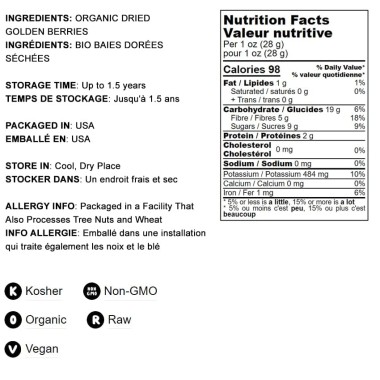 Food to Live Golden Berries Organic Non-GMO - B06Y181WKZ