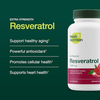 Fresh Nutrition All Natural Resveratrol Supplement - B07WRM92F6