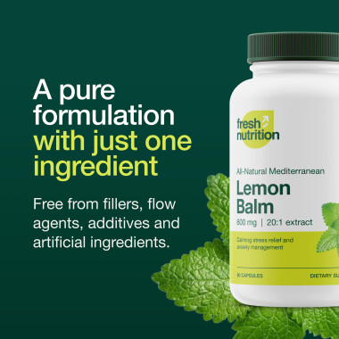 Fresh Nutrition Lemon Balm All Natural - B079NDBYGP