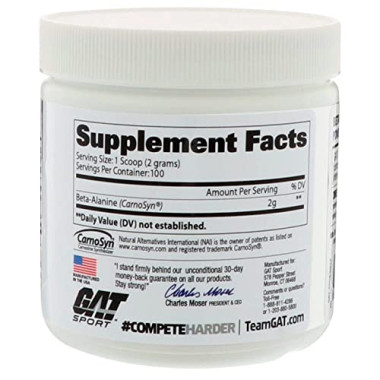 GAT Beta Alanine Unflavored - B01JIYLNOK