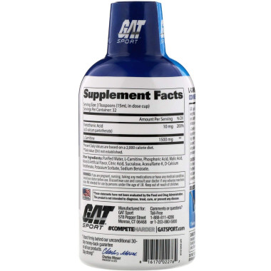 GAT Liquid L-Carnitine Mixed Berry - B07W4S5VJL