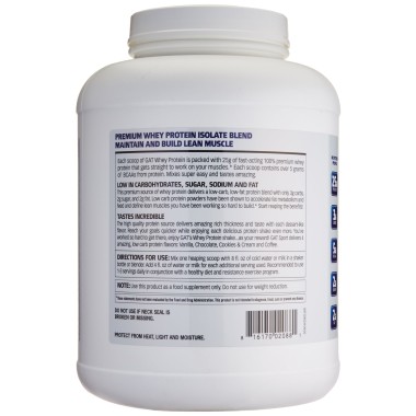 GAT Whey Protein Isolate Blend Muscle Protein Shake Essentials - B01MEDD23I