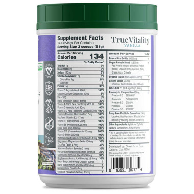 Green Foods True Vitality Plant Protein Shake with DHA - B005P0V2RU