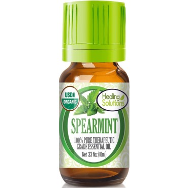Healing Solutions Organic Spearmint Essential Oil - B07GVPZMLR