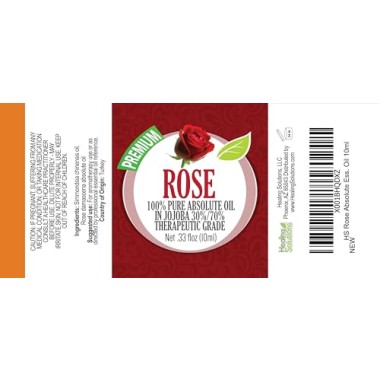 Healing Solutions Rose Essential Oil 100% Pure - B00SJPQODA