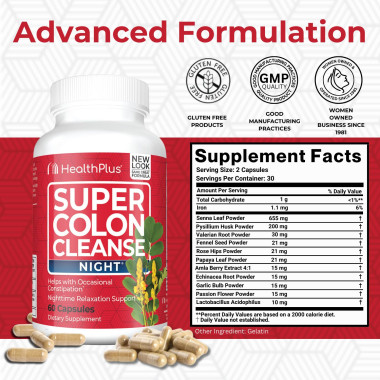 Health Plus Super Colon Cleanse Night - B0006LCQIC