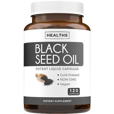 Healths Harmony Black Seed Oil Non-GMO and Vegetarian - B0714PK8VV