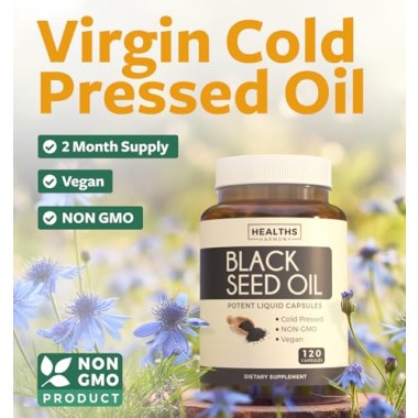 Healths Harmony Black Seed Oil Non-GMO and Vegetarian - B0714PK8VV