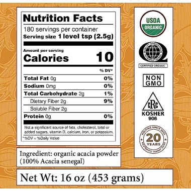 Heather's Tummy Care Organic Acacia Senegal Tummy Fiber - B0002ON8DU