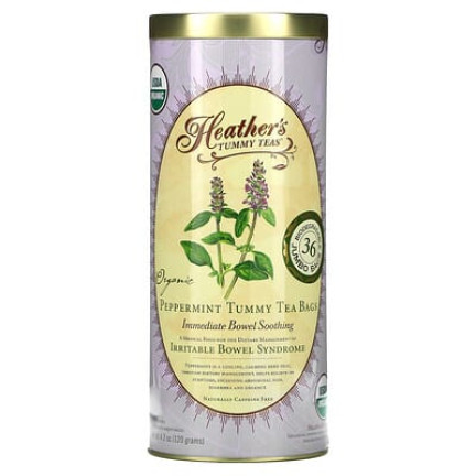 Heather's Tummy Care Tummy Teas Organic Peppermint Tea Bags Caffeine Free