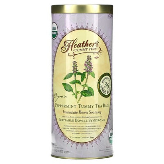 Heather's Tummy Care Tummy Teas Organic Peppermint Tea Bags Caffeine Free - 