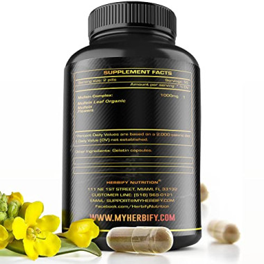 Herbify Mullein Leaf & Flowers Blend - B0826BQNR6