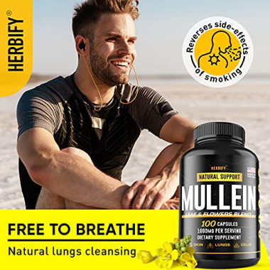 Herbify Mullein Leaf & Flowers Blend - B0826BQNR6