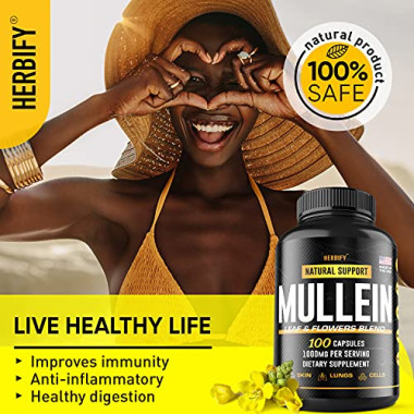 Herbify Mullein Leaf & Flowers Blend - B0826BQNR6