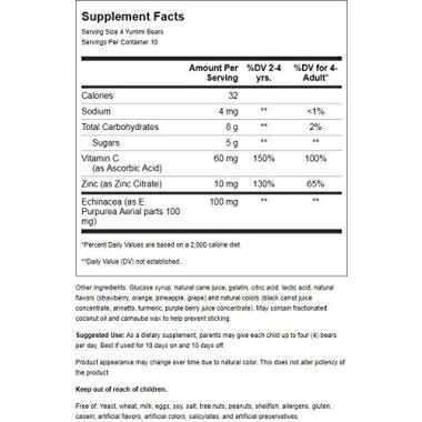 Hero Nutritional Products Yummi Bears Echinacea + Vitamin C + Zinc - B0012BSL98