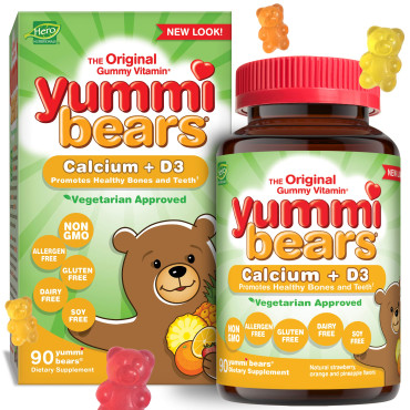 Hero Nutritional Products Yummi Bears Vegetarian Calcium + D3 - B001AZNKYW
