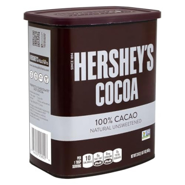 Hershey’s Cocoa Natural Unsweetened 100% Hot Cocoa Baking - B005CUM0J2