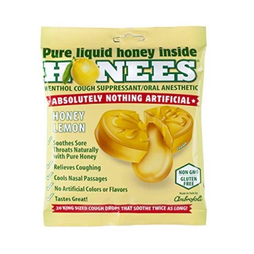 Honees Honey Lemon Menthol Cough Drops - B01AT30264