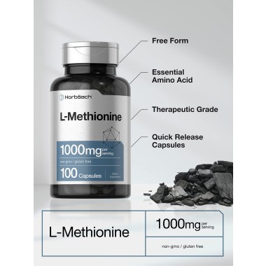 Horbäach L-Methionine Non-GMO, Gluten Free - B07N7QXDDN
