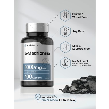 Horbäach L-Methionine Non-GMO, Gluten Free - B07N7QXDDN