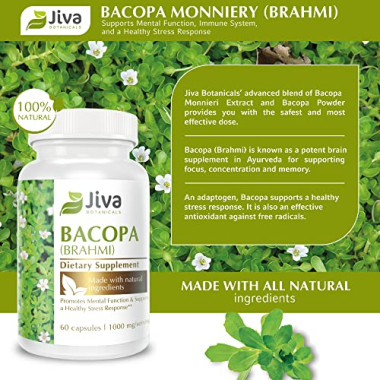 Jiva Botanicals Bacopa Healthy Stress Response - B07JWBRW46