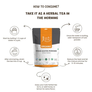 Just Jaivik Organic Holy Basil (Tulsi) - B01ND47B52