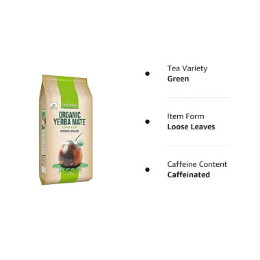 Kiss Me Organics Organic Yerba Mate Loose Leaf - B073ZKS73Y
