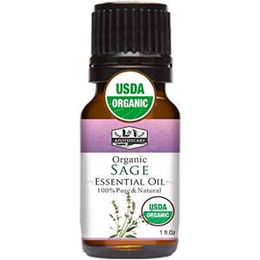 L&I Apothecary Organic Sage Oil 100% Pure & Natural - B07GC8X8RF