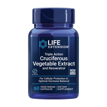 Life Extension Triple Action Cruciferous Vegetable Extract with Resveratrol - B002VRPX0W