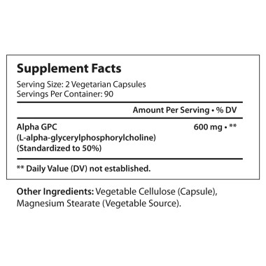 LongLifeNutri Alpha GPC Supports Memory & Brain Function - B074R75QK2