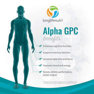 LongLifeNutri Alpha GPC Supports Memory & Brain Function - B074R75QK2