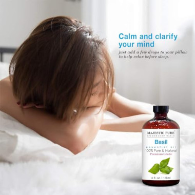 Majestic Pure Basil Oil Therapeutic Grade - B075KWWVR6