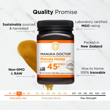 Manuka Doctor Multifloral Manuka Honey 15+ Bio Active with Ginger - B00AAVK3CO