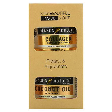 Mason Natural Coconut Oil Beauty Cream + Collagen Beauty Cream - B07953NQ6L