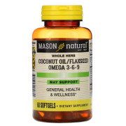 Mason Natural Coconut Oil Flax Seed Omega 3-6-9 - 
