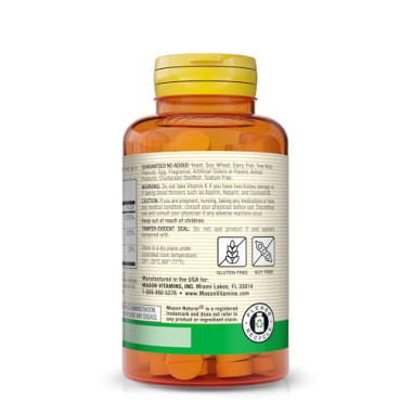 Mason Natural Vitamin K2 Plus Vitamin D3 - B00761Q6DQ