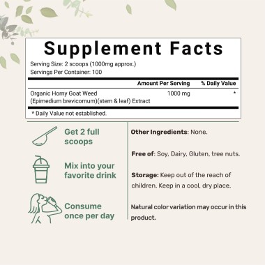 Micro Ingredients Horny Goat Weed Energy and Immune System Booster - B01L2TGSVM