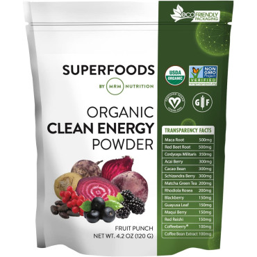 MRM Organic Clean Energy Powder Fruit Punch - B06XX8WRDK