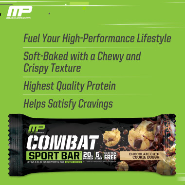 MusclePharm Combat Crunch Chocolate Chip Cookie Dough - B00MPR5PA6