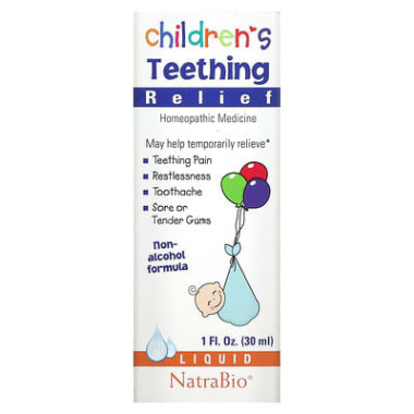 NatraBio Children's Teething Relief Non-Alcohol Formula Liquid - 