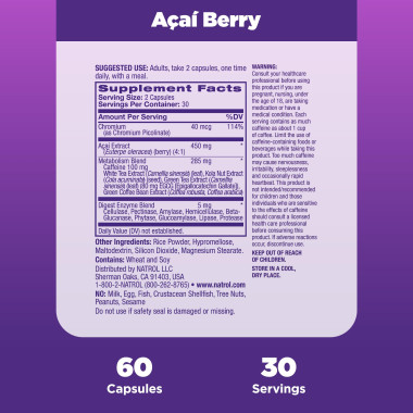 Natrol Acai Berry Diet Acai & Green Tea Superfoods - B002K6BQ64