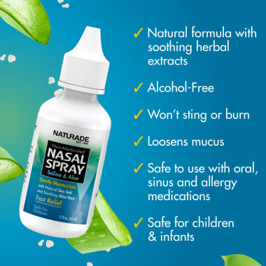 Naturade Nasal Spray Saline & Aloe - B00BOMJGZS