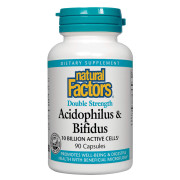 Natural Factors Acidophilus & Bifidus Double Strength 10 Billion Active Cells - B00016WW9U
