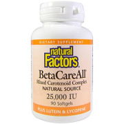 Natural Factors BetaCareAll plus Lutein & Lycopene 25,000 IU - B00127PBJA