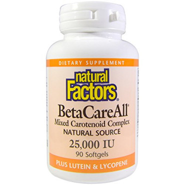 Natural Factors BetaCareAll plus Lutein & Lycopene 25,000 IU - B00127PBJA