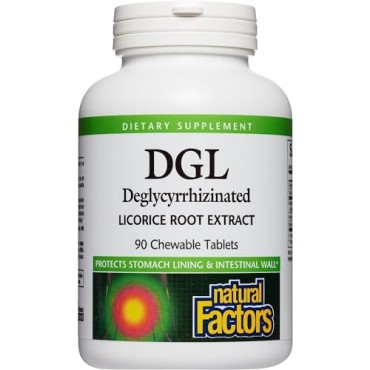 Natural Factors DGL Deglycyrrhizinated Licorice Root Extract - B0001KFGWQ